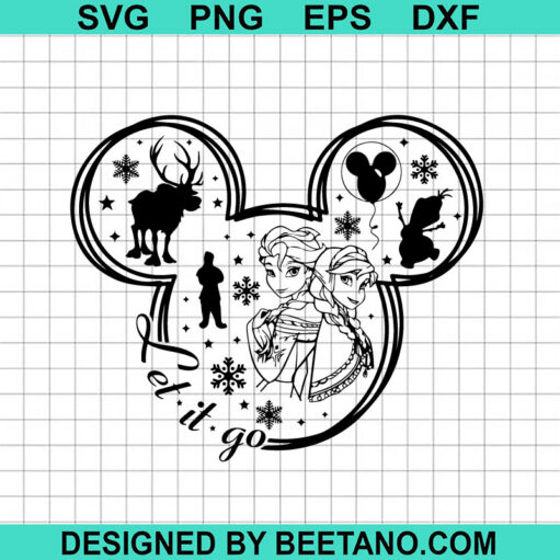 Mickey Mouse Frozen Let It Go Svg