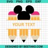 Mickey Mouse Back To School Svg