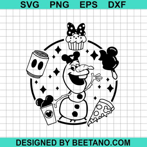 Olaf Disneyland Snacks Svg
