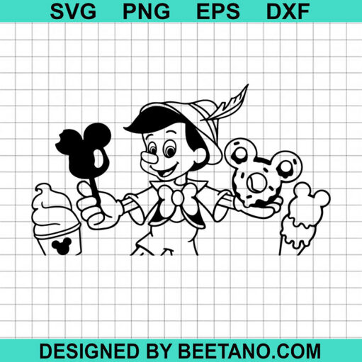 Pinocchio Disney Snacks Svg