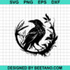Raven On Branch Svg
