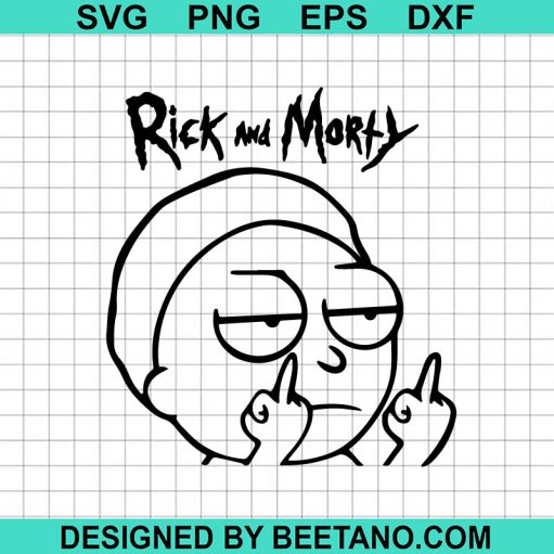 Rick And Morty Middle Finger Svg