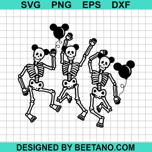 Halloween Mickey Skeleton Dancing SVG