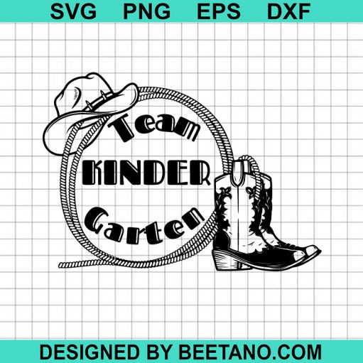 Team Kindergarten Cowgirl SVG