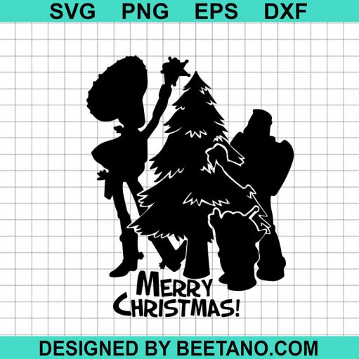 Woody And Buzz Lightyear Christmas Tree SVG