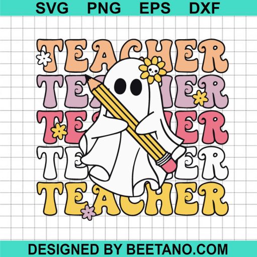 Funny Ghost Teacher SVG PNG