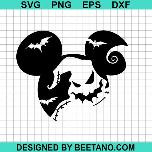 Mickey Mouse Head Oogie Boogie Svg