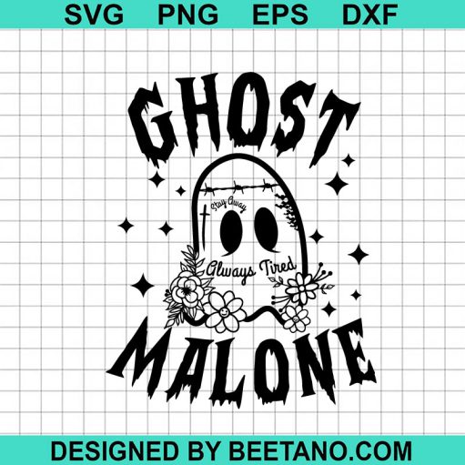 Ghost Malone Halloween Svg