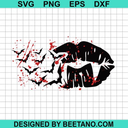Halloween Vampire Lips Svg