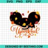 Mickey Mouse Thankful Svg