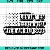 Living In The New World With An Old Soul Flag Svg