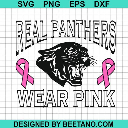 Real Panthers Wear Pink Breast Cancer SVG