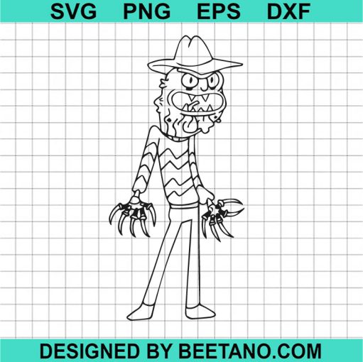 Rick And Morty Freddy Krueger Svg Png