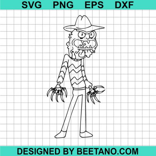Rick And Morty Freddy Krueger SVG PNG