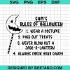 Sam'S Rules Of Halloween Svg