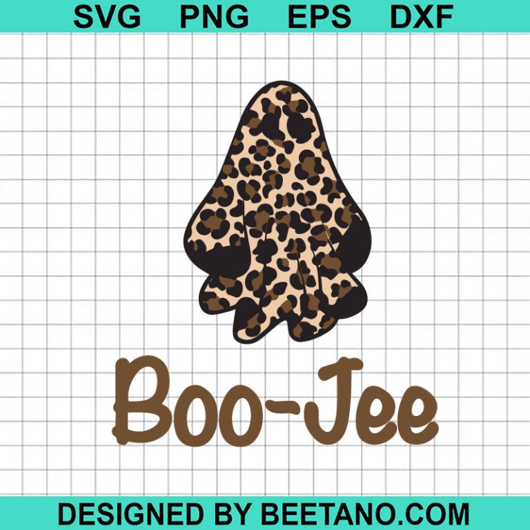 Halloween Boojee SVG, Leopard Ghost Boo Jee SVG, Halloween Ghost SVG