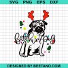 Christmas Bad Hum Pug Svg