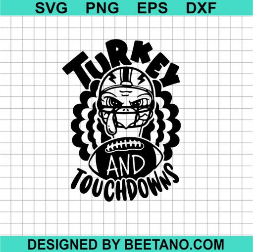 Turkey And Touchdowns Svg