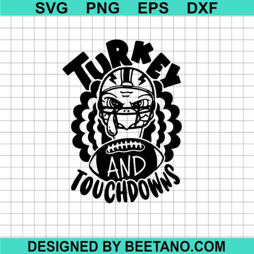 Turkey And Touchdowns SVG