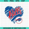 Buffalo Bills Nfl Heart Svg