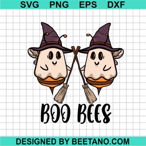 Funny Boo Bees Witch Halloween Svg