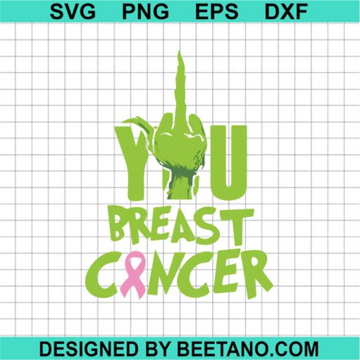Grinch Hand Fuck Breast Cancer Svg
