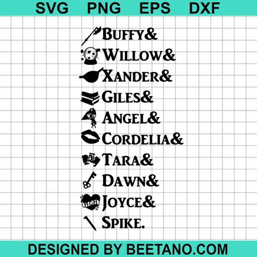 Buffy Willow Xander Vampire Slayer Svg