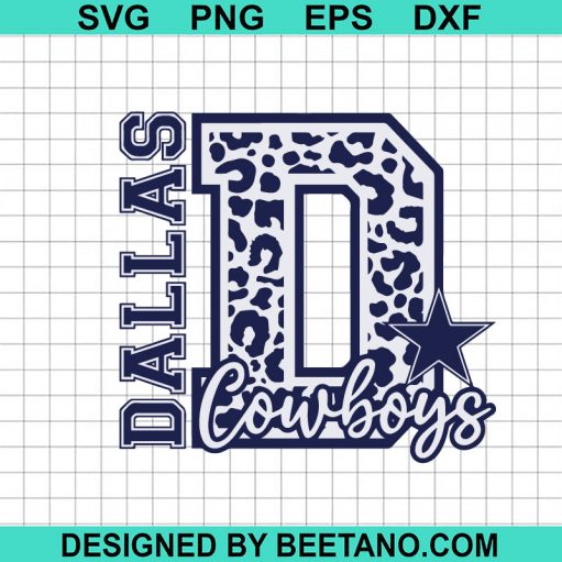 Leopard Dallas Cowboys Logo SVG