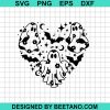 Halloween Ghost Heart Svg