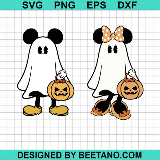 Mickey Minnie Mouse Trick Or Treat Svg