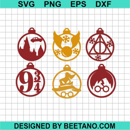 Harry Potter Christmas Ornaments Svg