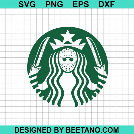 Jason Voorhees Starbucks Coffee Logo SVG