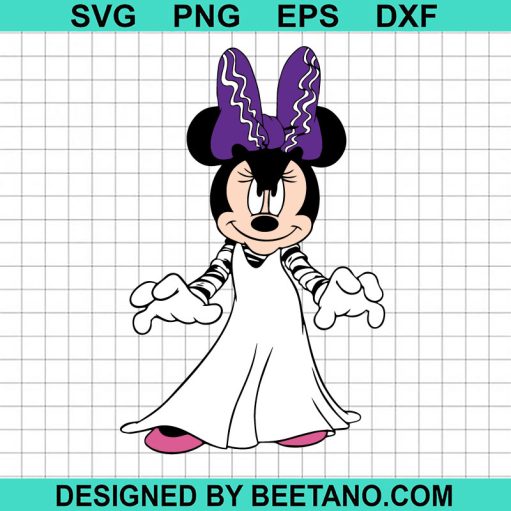 Minnie mouse disguise boo ghost halloween SVG