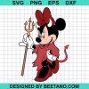 Minnie Mouse Demon Halloween Svg