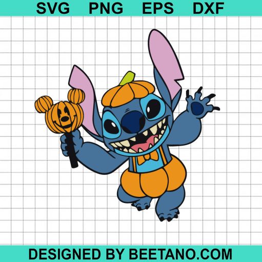 Stitch Pumpkin Trick Or Treat Svg