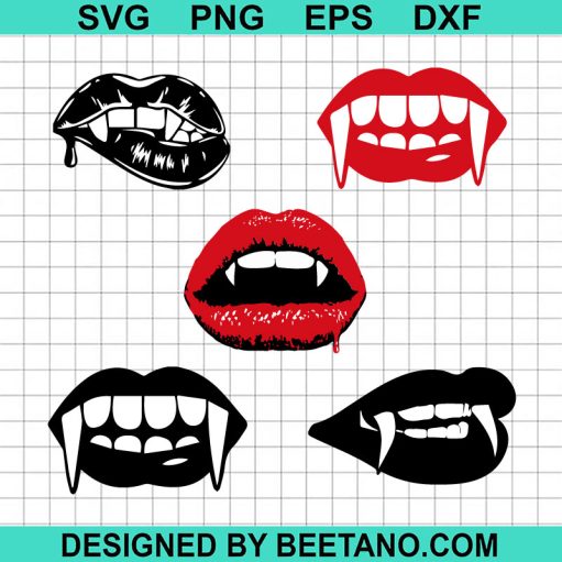Halloween Vampire Lips Svg Bundle