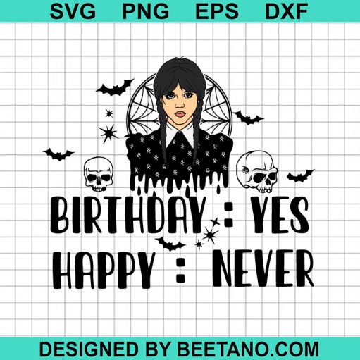 Wednesday Addams Birthday SVG