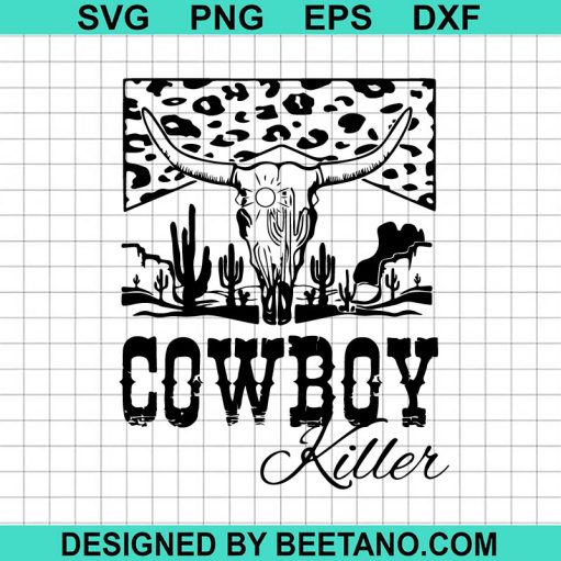 Cowboy Killer Cow Skull SVG