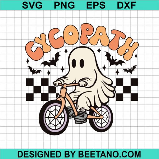 Cycopath Retro Ghost Halloween SVG