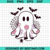 Retro Floral Ghost Svg