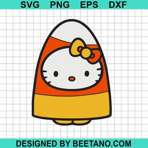 Hello Kitty Halloween Candy Corn SVG