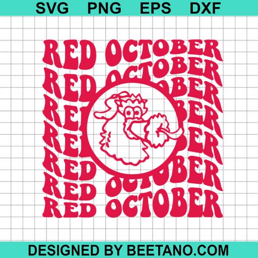 Retro Red October SVG