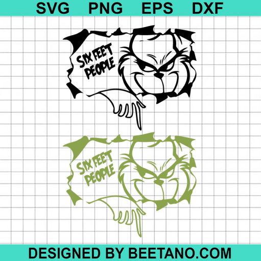 Grinch Six Feet People Svg