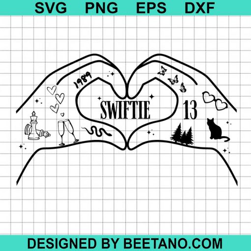 Taylor Swift Tour Heart Hand SVG