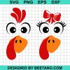 Cute Turkey Face Thanksgiving Svg
