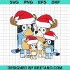Bluey Family Merry Christmas Svg