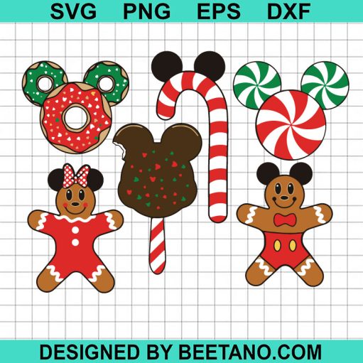 Christmas gingerbread man Candy cane SVG