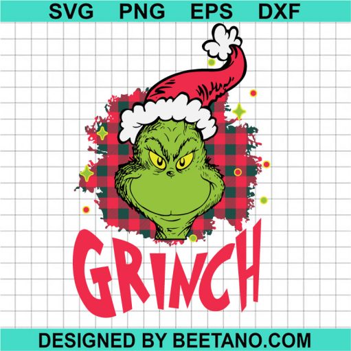 Grinch Buffalo Plaid Christmas SVG