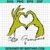 Merry Grinchmas Grinch Heart Hand Svg