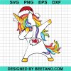 Dabbing Unicorn Kc Chiefs Christmas Svg